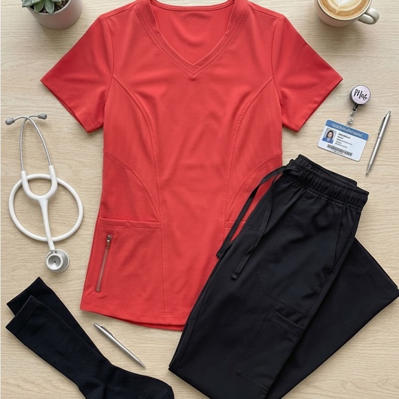 Grey's Anatomy Tops - Grey's Anatomy Red and Black Women's Top